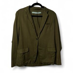 Raquel Allegra Cotton Blazer Jacket Green